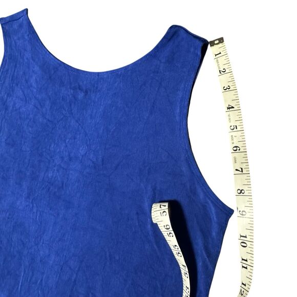 Chico's Travelers 3 Piece Pants Set Slinky Knit Royal Crotto Blue size 12/14 (2) - Picture 15 of 16